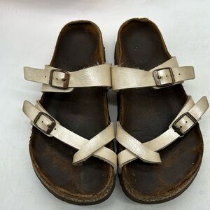 Birkenstock off white Pearl sandals size 37 BKS5042
